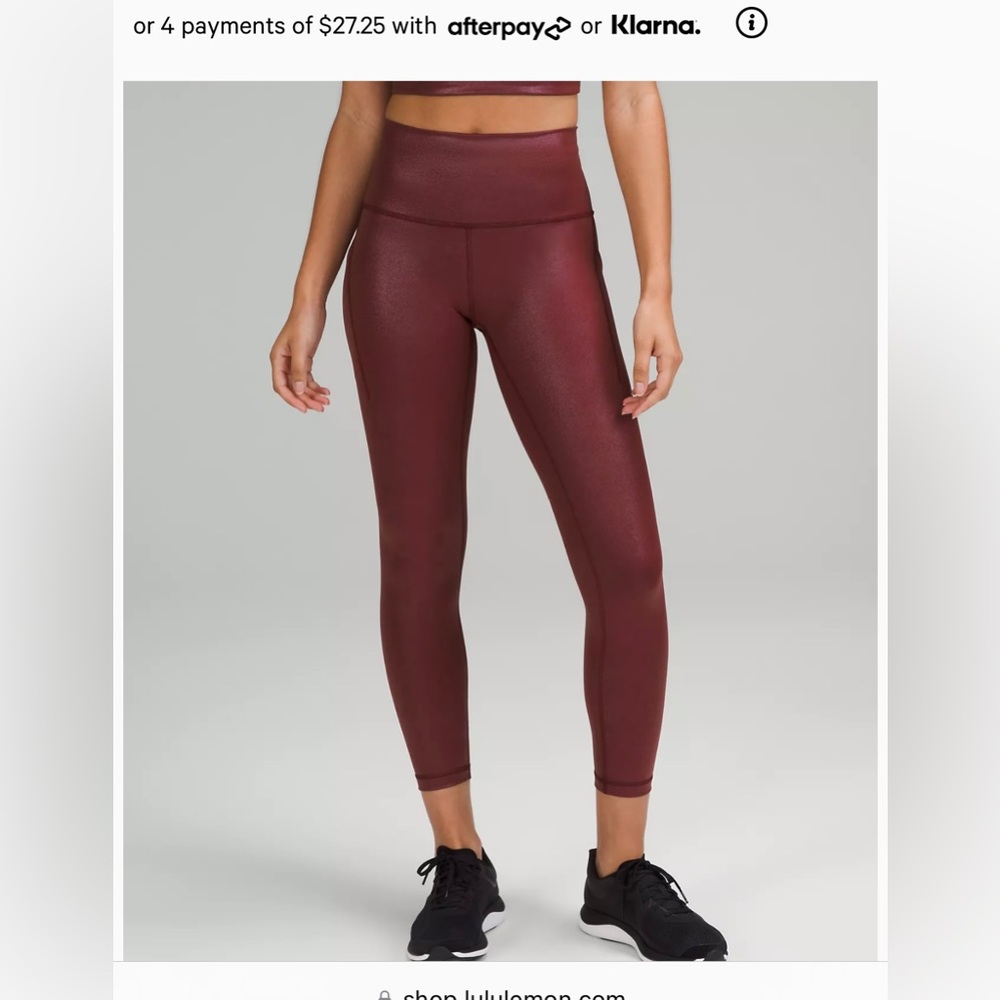 Lululemon wunder train.  New.  Size 2.  Foi.  Pocket.  25”